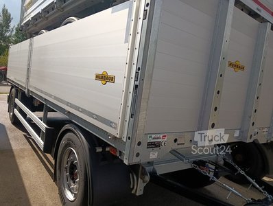 Anhänger mit offener Pritsche HUMBAUR Baustoff HD187124 7,1mBordwand eloxiert+VERZINKT neu
