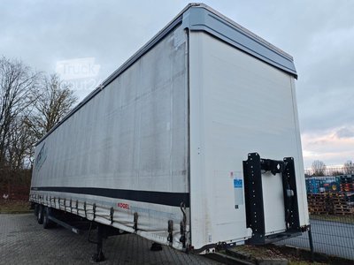 Auflieger mit Pritsche & Plane KÖGEL Mega Liner S 18 SAF-Achsen hydraulisches Hubdach gebraucht