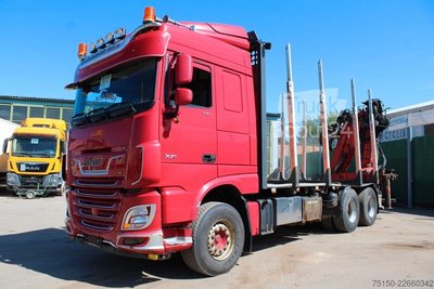Holztransporter LKW DAF XF 530 6x4 HOLZ KRAN PALFINGER EPSILON Nr: 377 gebraucht