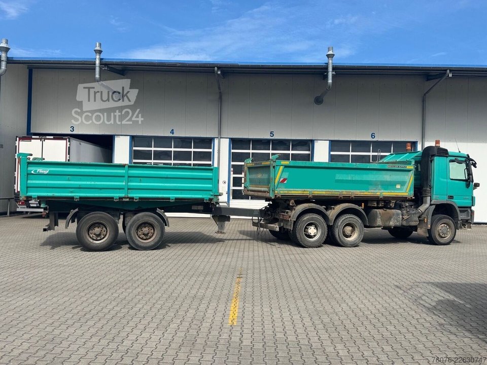 Dreiseitenkipper Anhänger FLIEGL 18t Tandem Stahl 3-Seiten Kipper gebraucht