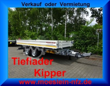 Möslein TTD 13 Weiß  13 t Tandem 3- Seitenkipper Tieflader-- Neufahrzeug --