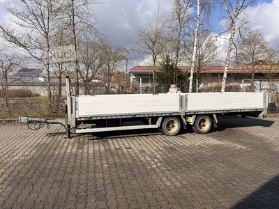 Anhänger mit offener Pritsche Humbaur HBTZ 137224  14,4 t Tandem- Pritschenanhänger- Tieflader gebraucht