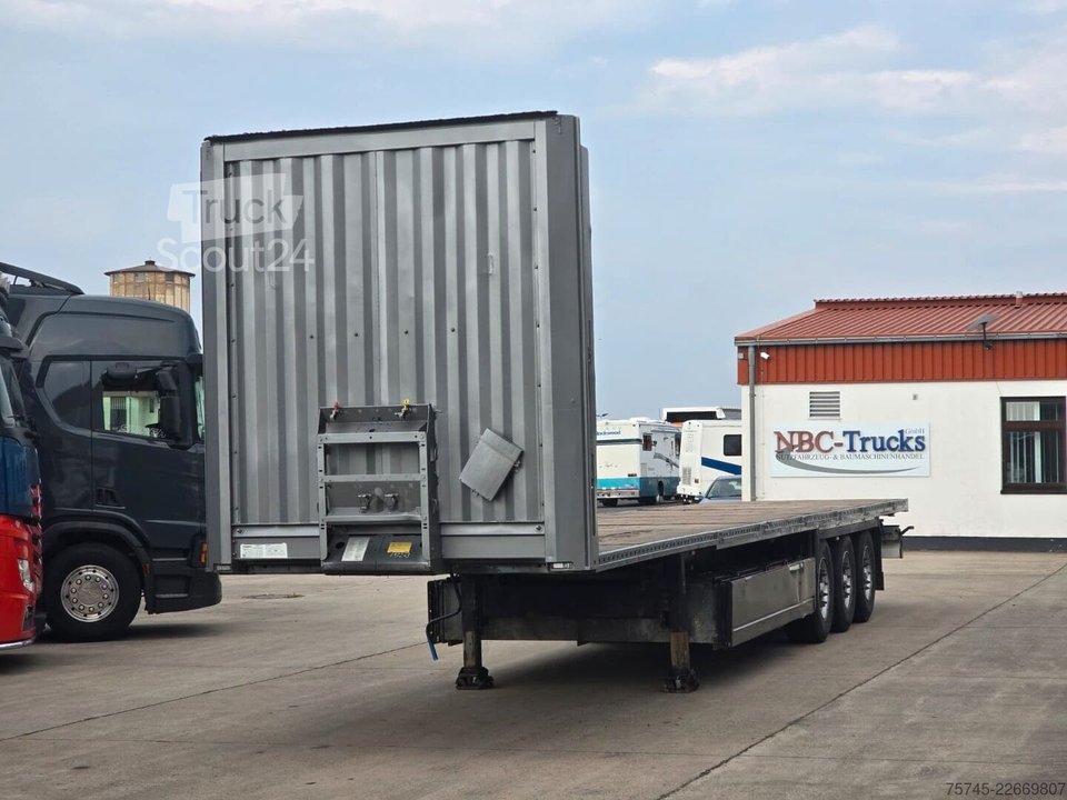 Auflieger mit Arbeitsbühne KRONE SD * PLATEAU * BPW * 2X PALETTENKASTEN * gebraucht