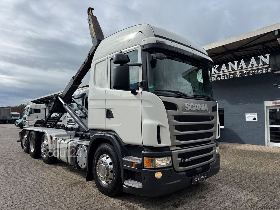 Abrollkipper SCANIA G400  LB 8x2  Hyvalift Abrollkipper Retarder gebraucht