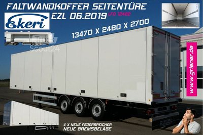 Kofferauflieger Ekeri EKERI T3-A /SEITLICHE TÜREN /FALTWAND 2700 mm gebraucht