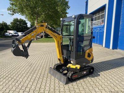 Minibagger mit Standardschaufel Berger Kraus BK1250KJSR mit Kubota Motor Ausstellungsmaschine