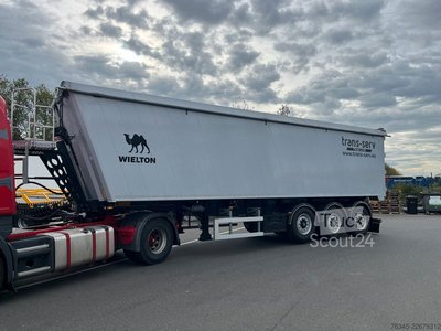 Kipper Auflieger WIELTON 55m3 Alu-Kastenmulde Kombitür Weight Master gebraucht