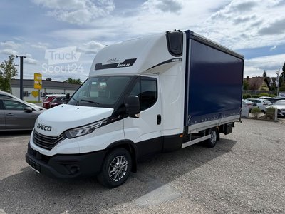 Transporter mit Pritsche & Plane IVECO Daily 35S18HA8 Pritsche Plane AHK Tacho BackSlee neu