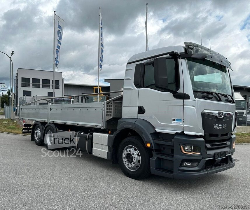 LKW mit Pritsche (offen) MAN TGS 26.360 LL/Pritsche 7,10 m/Lenkachse/ 108 tkm gebraucht