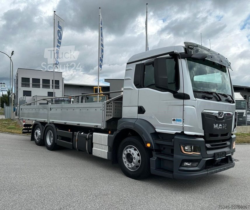 LKW mit Pritsche & Plane MAN TGS 26.360 LL/Pritsche 7,10 m/Lenkachse/ 108 tkm gebraucht