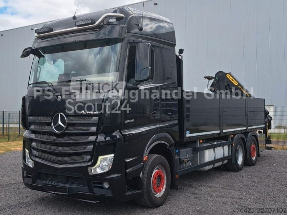 LKW mit Pritsche (offen) MERCEDES-BENZ Actros 5*2548*Luft/Luft*NAVI*Palfinger-Kran gebraucht