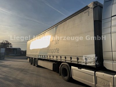 Auflieger mit Pritsche & Plane SCHMITZ CARGOBULL SCB S3T standard*Lift*SP*TÜV*Palettenkasten gebraucht