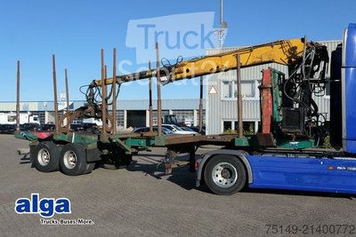 Holztransport Auflieger  Diebolt, Teleskop., Holzladekran, 2-Achser, BPW gebraucht
