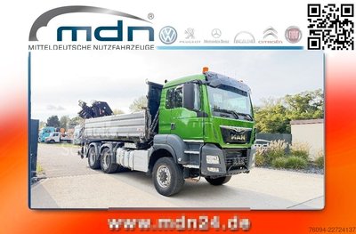 Kipper LKW MAN TGS 33.480 6x6 KRAN abstattelb. 19m Kipper Bordm gebraucht