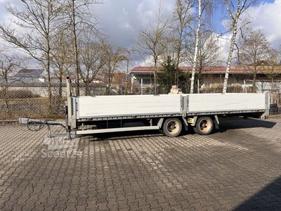 Anhänger mit offener Pritsche Humbaur HBTZ 137224  14,4 t Tandem- Pritschenanhänger- Tieflader gebraucht