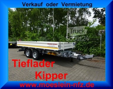 Kippanhänger Möslein TTD 13 Weiß  13 t Tandem 3- Seitenkipper Tieflader-- Neufahrzeug -- neu