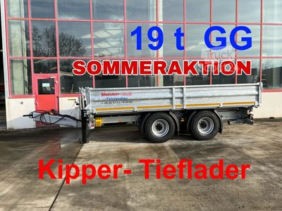 Kippanhänger Möslein TTD 19 B  19 t Tandemkipper- Tieflader, Breitbereifung neu