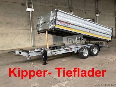 Kippanhänger Möslein TTD13- BA Verzinkt  13 t Tandem Kipper Tiefladermit Bordwand- Aufsatz-- Neufahrzeug -- neu