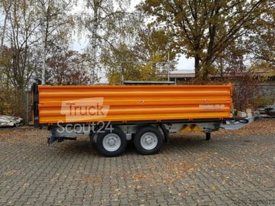 Kippanhänger Möslein TTD13- BA Orange  13 t Tandem Kipper Tiefladermit Bordwand- Aufsatz-- Neufahrzeug -- neu