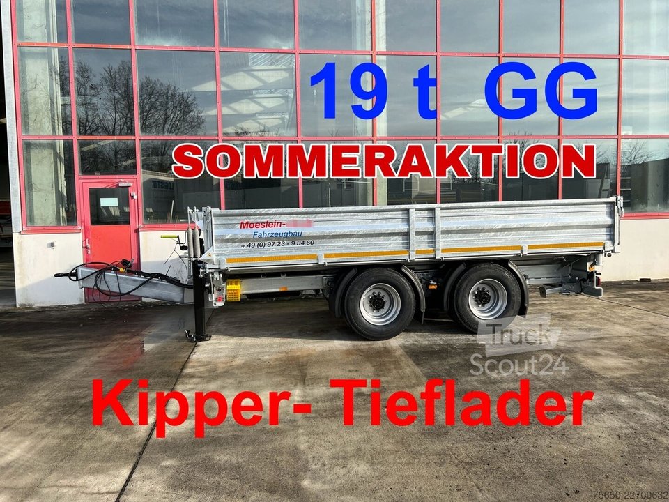 Kippanhänger Möslein TTD 19 B  19 t Tandemkipper- Tieflader, Breitbereifung neu