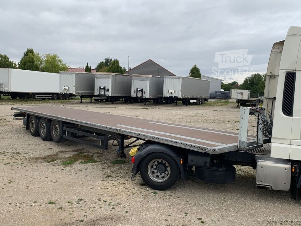 Auflieger mit Arbeitsbühne SCHMITZ CARGOBULL SCS24 Standard_ Plateau_ Flatbed_ verzinkt_ Lift gebraucht
