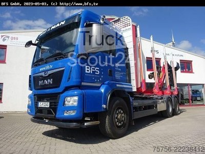 Holztransporter LKW MAN TGS 26.510 6x4 H-4BL NEU ZF Getriebe + NEU Kuppl gebraucht
