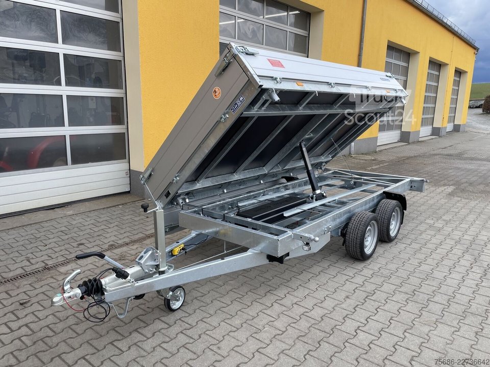 Dreiseitenkipper Anhänger Saris 356cm 184cm 3,5T 3-Seitenkipper Tandem neu