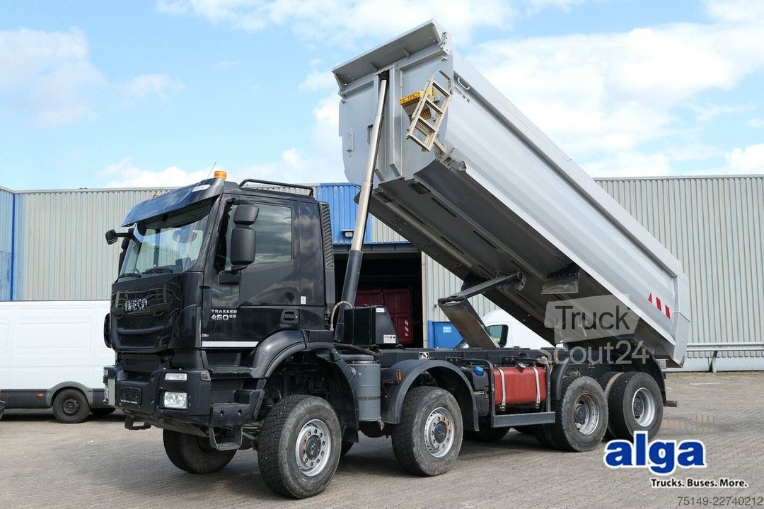 Kipper LKW IVECO AD 410TW 8x8, Allrad, Stahl, Meiller, 19m , AC gebraucht