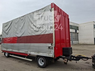 Anhänger mit Pritsche & Plane DINKEL 18 to 2-Achs Schiebeverdeck Glastransport Jumbo gebraucht