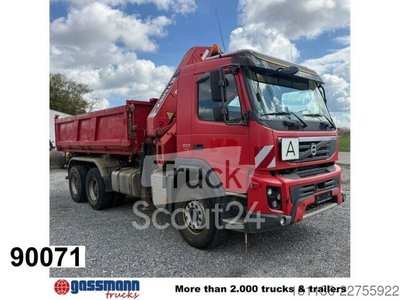 Kipper LKW Volvo FMX 500 6x4, EEV, Terex Kran 240.2E-A3, Funk, gebraucht