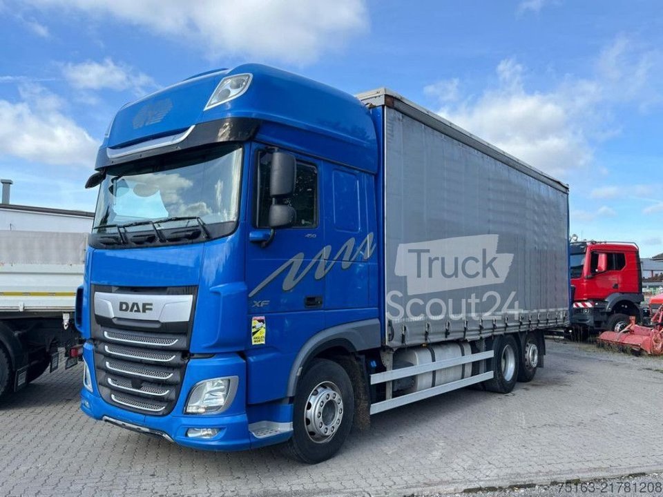 LKW mit Pritsche & Plane DAF XF 450 FAR 6x2 Pritsche Plane Edscha+Schiebeplan gebraucht