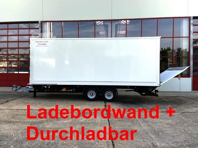 Kofferanhänger Möslein TKO105 D-L 7 m  Tandem Koffer, Ladebordwand 1,5 t + DurchladbarNeufahrzeug -- neu