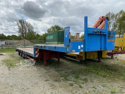 Tieflader-Sattelauflieger  stp  3 Achs Satteltieflader Platofür Fertigteile oder Baumaschinen gebraucht