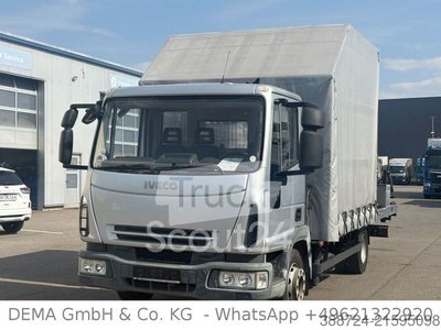 LKW mit Pritsche & Plane IVECO 100E18 *3Sitze*Hydr. Rampen*Seilwinde*Fahrschule gebraucht