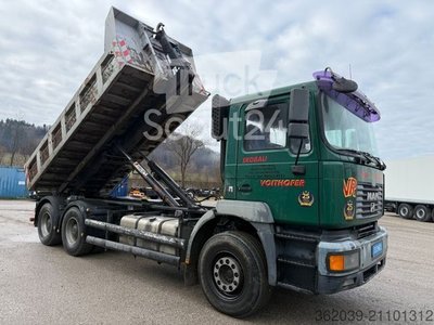 Kipper LKW MAN ÖAF 30-414 FLNC 6X2 ABROLLK. BLATT LUFT ABS KLIM gebraucht
