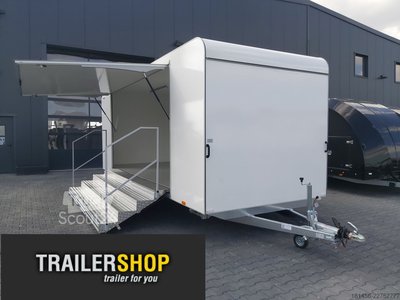 Verkaufsanhänger trailershop mobiler Messestand Infostand 600x230cm neu
