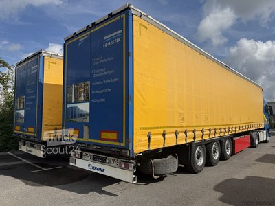 Auflieger mit Pritsche & Plane Krone 3-Achs Curtainsider Schiebeplanenauflieg gebraucht