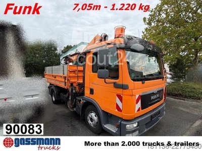 Kipper LKW MAN TGL 12.220 4x2 BB Atlas AK 88.3-A2 Funk 2x'AHK gebraucht