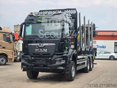 Holztransporter LKW MAN TGS 33.520*TAJFUN HOLZLADEKRAN*STAHLSCHEMEL gebraucht