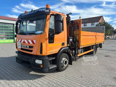 LKW mit Pritsche (offen) IVECO EuroCargo ML 120 E18 / Hiab 066 + Funk / LBW gebraucht