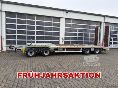 Tieflader Anhänger Möslein T 4 VB H2  neuer 4 Achs Tieflader hydraulischen Rampen neu
