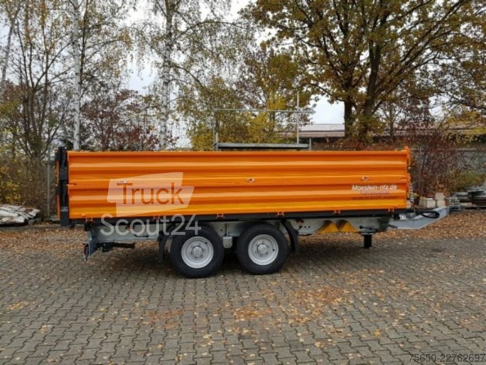 Kippanhänger Möslein TTD13- BA Orange  13 t Tandem Kipper Tiefladermit Bordwand- Aufsatz-- Neufahrzeug -- neu