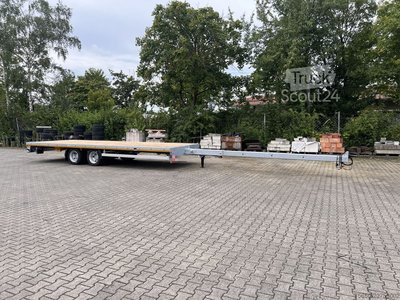 Anhänger mit offener Pritsche Möslein THT 14-G 7,20 ausziehbar  13,9 t Tandemanhänger- Tieflader, ausziehbar neu