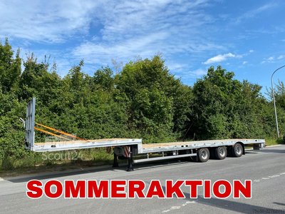 Tieflader-Sattelauflieger Möslein ST 3-Plato 9,4  3 Achs Satteltieflader Plato 45 t GGfür Fertigteile, Baumaschinen oder