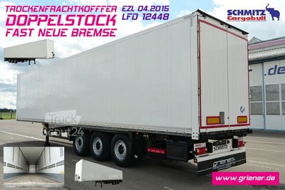 Kofferauflieger SCHMITZ CARGOBULL SKO 24 / DOPPELSTOCK / ZURRLEISTE /neue bremse gebraucht