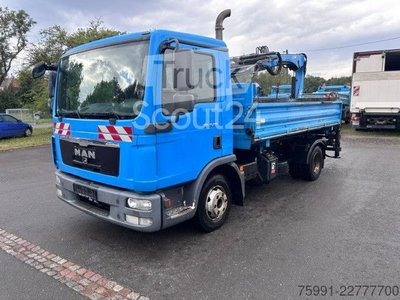 Kipper LKW MAN TGL  12.180  Meiller 2SK Ladekran HIAP 077 gebraucht