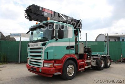 Holztransporter LKW SCANIA SZM Langholz G 480 6x4 BL Jonsered 2490 Nr: 302 gebraucht