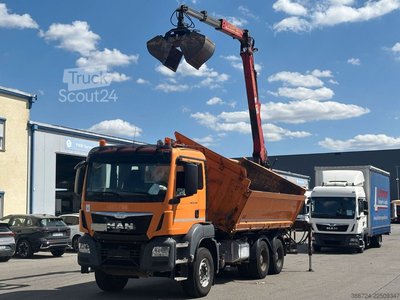 Kipper LKW MAN TGS 26.400*Meiller*Palfinger Kran*6x4*Klima*TÜV* gebraucht