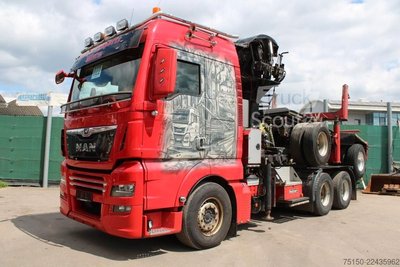 Holztransporter LKW MAN TGX 26.640 6x4 LANGHOLZZUG PALFINGER KRAN Nr 022 gebraucht