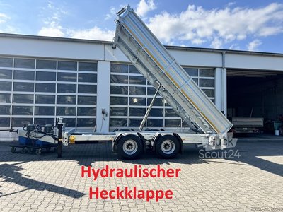 Kippanhänger Möslein TTD 19 B  19 t Tandemkipper- Tieflader hydraulischer Klappe Breitbereifung neu